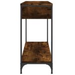 Table console chêne fumé 100x34,5x75 cm bois d'ingénierie – Image 5