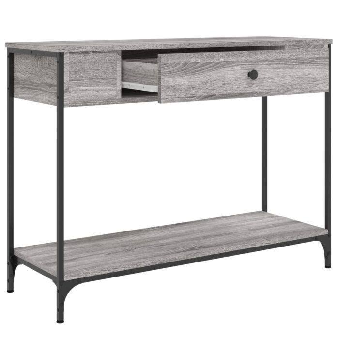 Table console sonoma gris 100x34,5x75 cm bois d'ingénierie – Image 3
