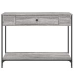 Table console sonoma gris 100x34,5x75 cm bois d'ingénierie – Image 4