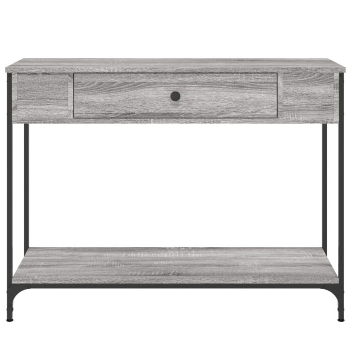 Table console sonoma gris 100x34,5x75 cm bois d'ingénierie – Image 4