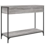 Table console sonoma gris 100x34,5x75 cm bois d'ingénierie – Image 6