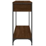 Table console chêne marron 100x34,5x75 cm bois d'ingénierie – Image 5