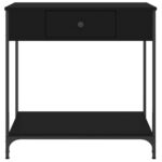 Table console noir 75x34,5x75 cm bois d'ingénierie – Image 4