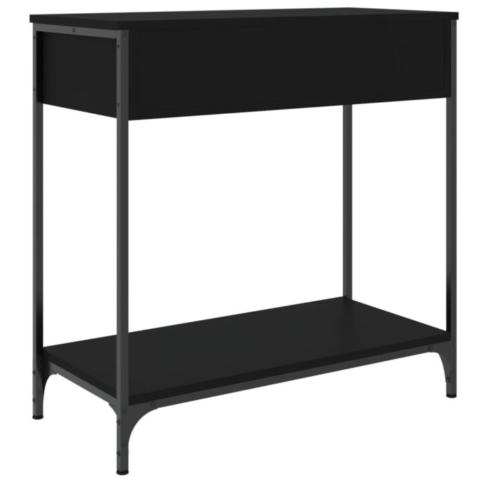 Table console noir 75x34,5x75 cm bois d'ingénierie – Image 6