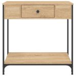 Table console chêne sonoma 75x34,5x75 cm bois d'ingénierie – Image 4
