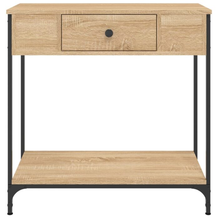 Table console chêne sonoma 75x34,5x75 cm bois d'ingénierie – Image 4