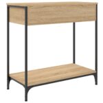 Table console chêne sonoma 75x34,5x75 cm bois d'ingénierie – Image 6