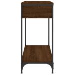 Table console chêne marron 75x34,5x75 cm bois d'ingénierie – Image 5