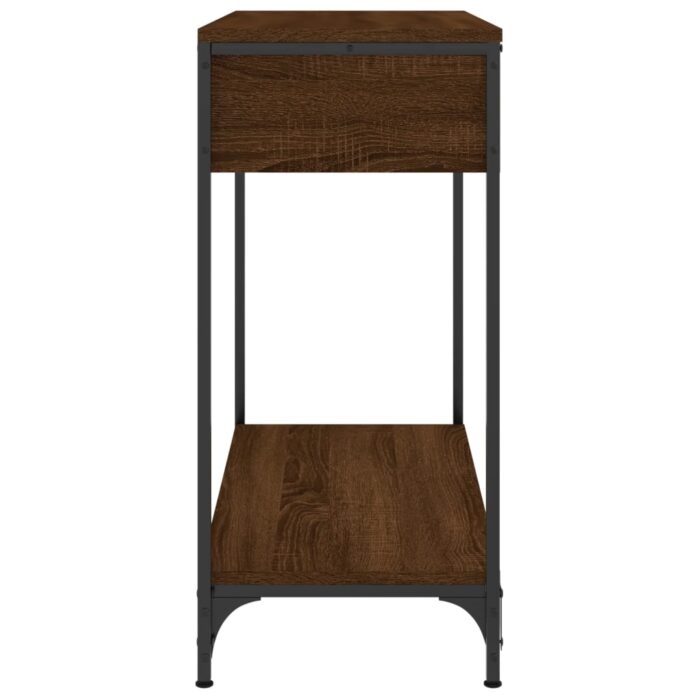 Table console chêne marron 75x34,5x75 cm bois d'ingénierie – Image 5