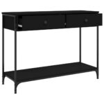 Table console noir 100x34,5x75 cm bois d'ingénierie – Image 3