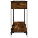 Table console chêne fumé 100x34,5x75 cm bois d'ingénierie – Image 5