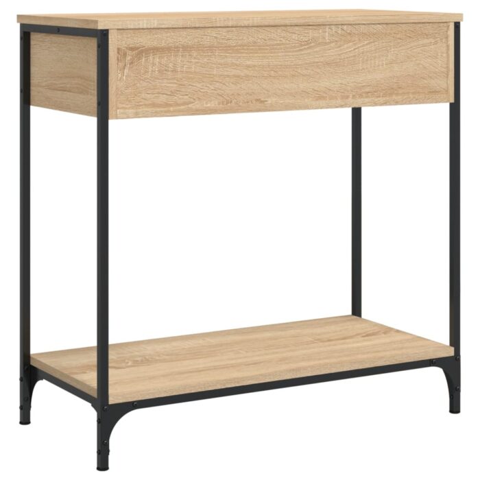 Table console chêne sonoma 75x34,5x75 cm bois d'ingénierie – Image 6