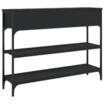 Table console noir 100x25x75 cm bois d'ingénierie – Image 6