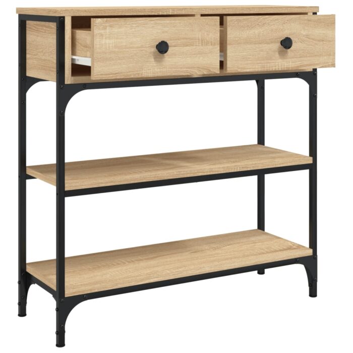 Table console chêne sonoma 72,5x25x75 cm bois d'ingénierie – Image 3