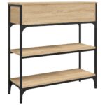 Table console chêne sonoma 72,5x25x75 cm bois d'ingénierie – Image 6