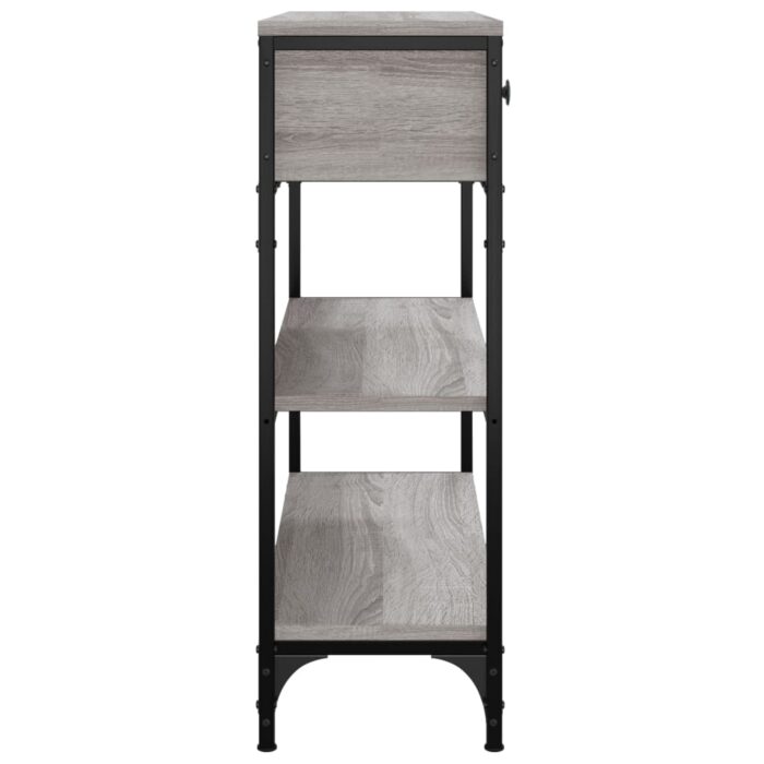 Table console sonoma gris 72,5x25x75 cm bois d'ingénierie – Image 5