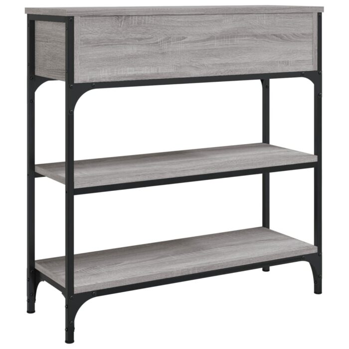 Table console sonoma gris 72,5x25x75 cm bois d'ingénierie – Image 6
