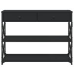 Table console noir 100x28x75 cm bois d'ingénierie – Image 4