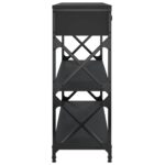 Table console noir 100x28x75 cm bois d'ingénierie – Image 5