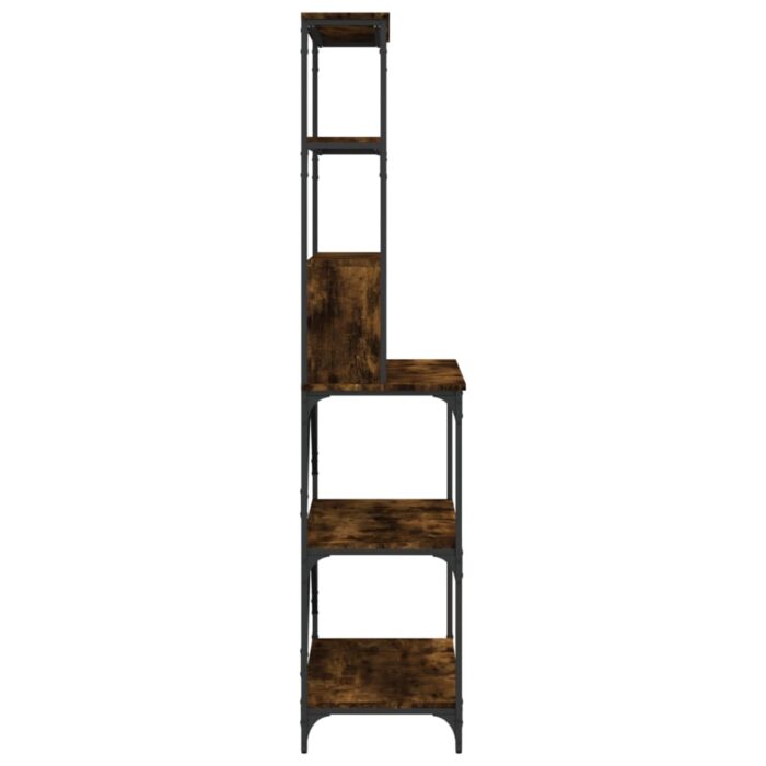 Support de boulanger à 6 niveaux chêne fumé 90x40x180 cm – Image 3
