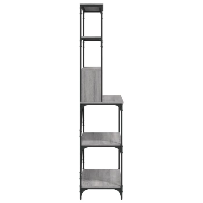 Support de boulanger à 6 niveaux sonoma gris 90x40x180 cm – Image 3