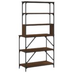 Support de boulanger à 6 niveaux chêne marron 90x40x180 cm – Image 4