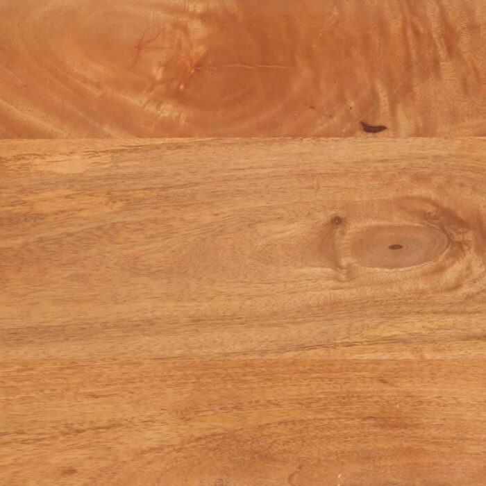 Table basse marron et noir 80x50x40 cm bois de massif manguier – Image 8