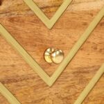 Table de chevet marron et noir bois de manguier solide – Image 6