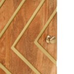 Table de chevet marron et noir 50x33x60 cm bois manguier solide – Image 7