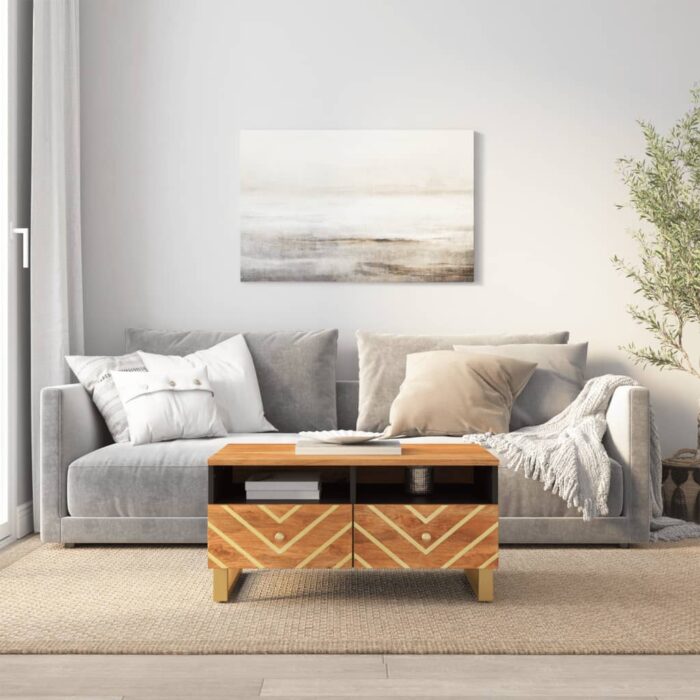 VXL8720845422141_m_en_hd_1.jpg Table basse marron et noir 80x54x40 cm bois de massif manguier – Image 1