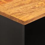 Meuble TV marron et noir 100x33,5x46 cm bois massif de manguier – Image 6