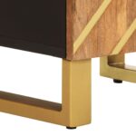 Armoire bain marron et noir 38x33,5x58 cm bois massif manguier – Image 9