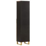 Armoire bain marron et noir 38x33,5x160 cm bois massif manguier – Image 4