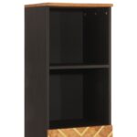 Armoire bain marron et noir 38x33,5x160 cm bois massif manguier – Image 6