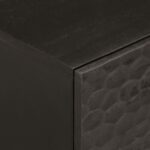 Table de chevet noir 40x33x46 cm bois de manguier solide – Image 6
