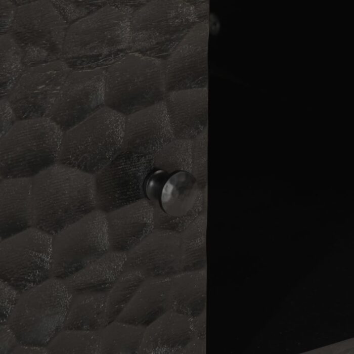 Table basse noir 80x50x40 cm bois massif de manguier – Image 7