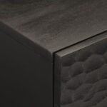 Table basse noir 80x50x40 cm bois massif de manguier – Image 5