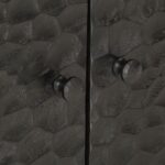 Table basse noir 80x50x40 cm bois massif de manguier – Image 6