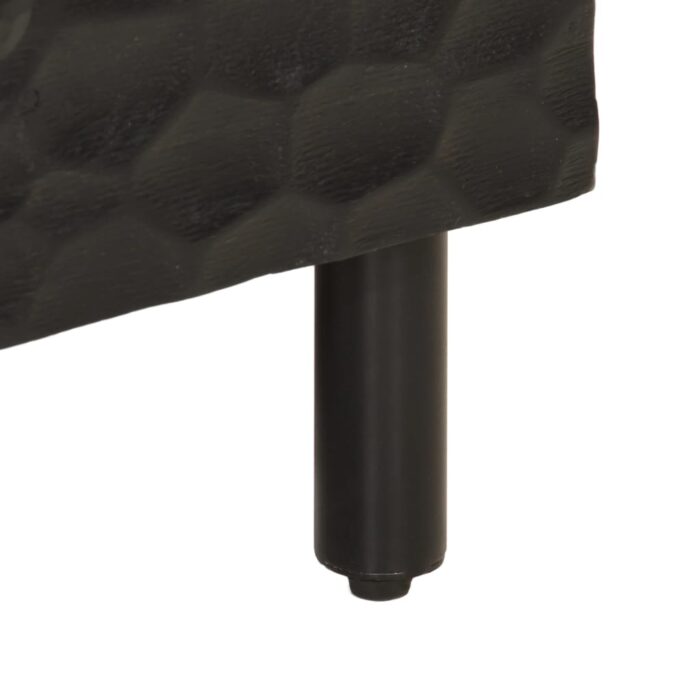 Table de chevet noir 40x33x46 cm bois de manguier solide – Image 7
