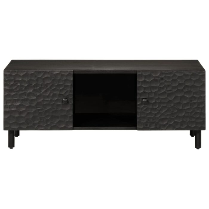 Table basse noir 100x54x40 cm bois massif de manguier – Image 3