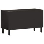 Meuble TV noir 80x31x46 cm bois massif de manguier – Image 4