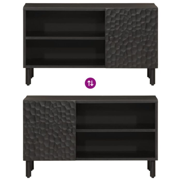 VXL8720845422523_g_en_hd_5.jpg Meuble TV noir 80x31x46 cm bois massif de manguier – Image 5