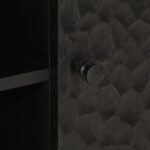 Meuble TV noir 80x31x46 cm bois massif de manguier – Image 7