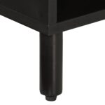 Meuble TV noir 80x31x46 cm bois massif de manguier – Image 8