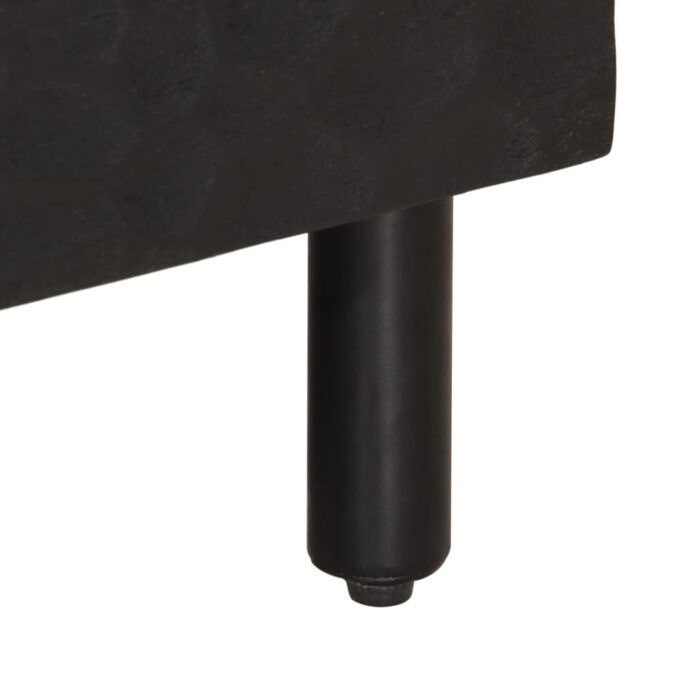 Meuble TV noir 100x33x46 cm bois massif de manguier – Image 7