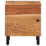 Tables de chevet 2 pcs 40x33x46 cm Bois d'acacia massif – Image 3
