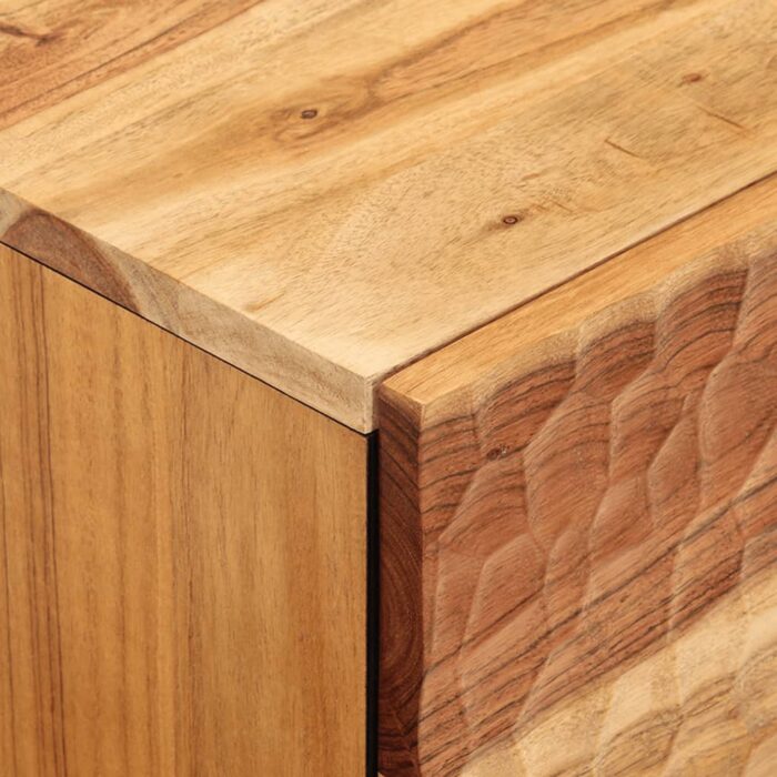 Tables de chevet 2 pcs 40x33x46 cm Bois d'acacia massif – Image 7