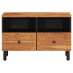 Meuble TV 70x33x46 cm Bois d'acacia massif – Image 3