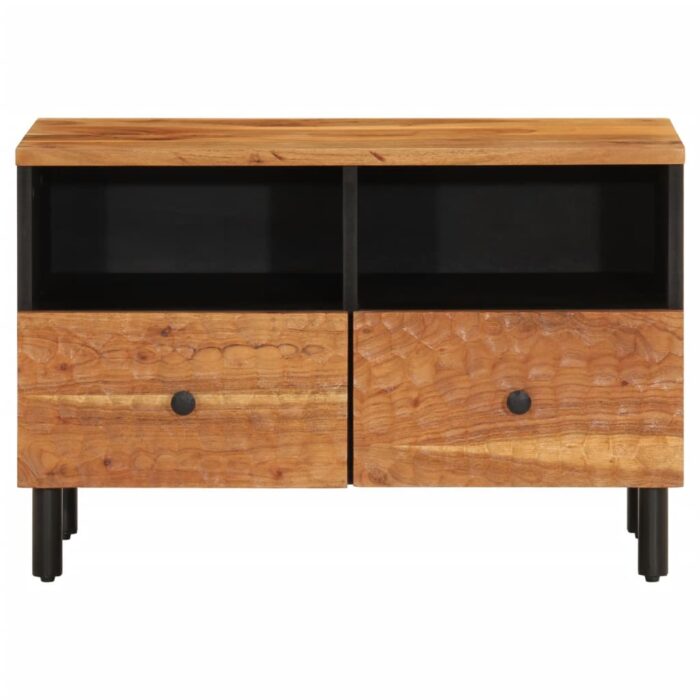 Meuble TV 70x33x46 cm Bois d'acacia massif – Image 3