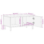 Table basse 80x50x40 cm bois massif d'acacia – Image 11